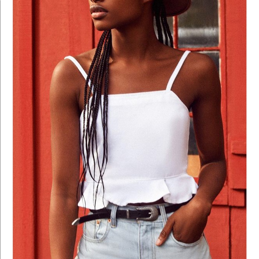 White denim top